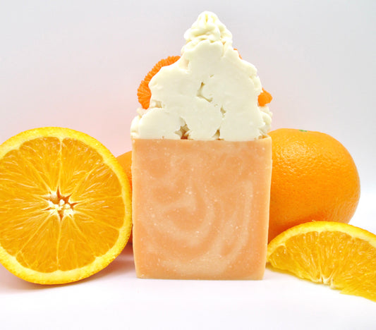 Candied Orange Cream Frosted Soap